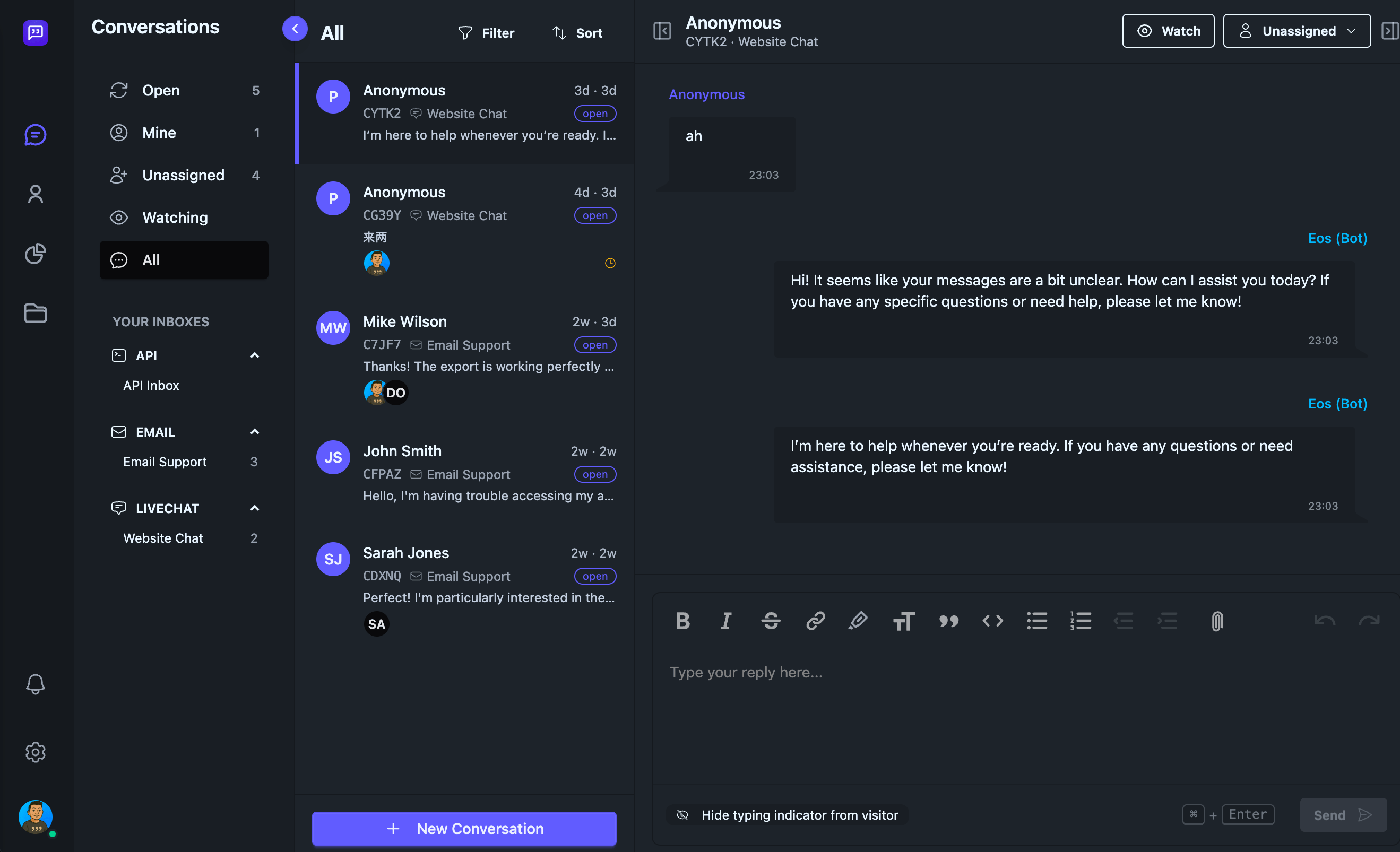 Unified Inbox Interface